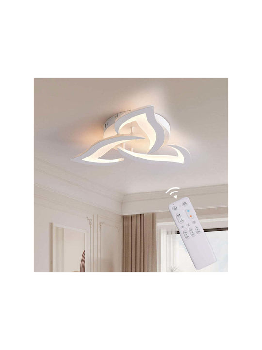 Jiju Plafonieră de Tavan 48cm Bej cu LED Integrat și Telecomandă
