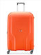 Delsey Großer Reise Koffer Orange Höhe 82.5cm