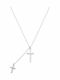 Ulysses Silber Kreuz aus Silber 925 Zirkon 50cm