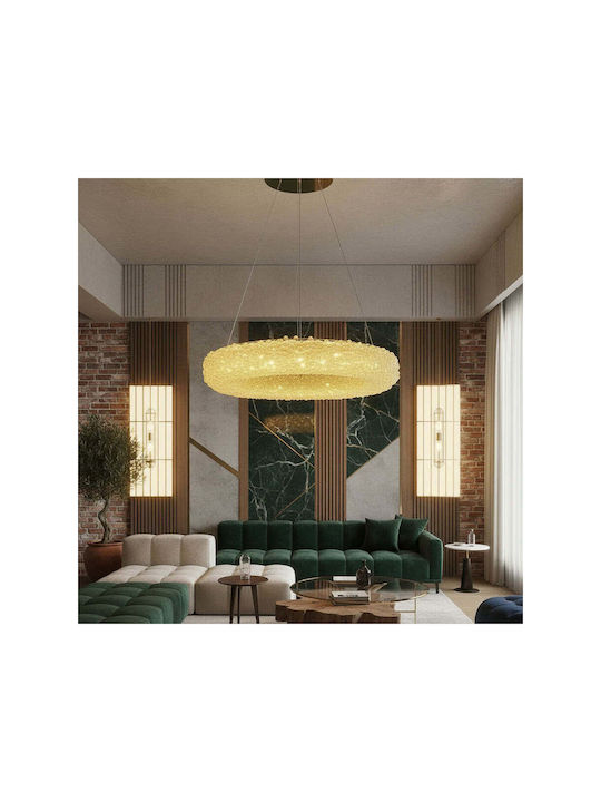Lightplanet Висящо Осветително Тяло Златисто LED с Кристали