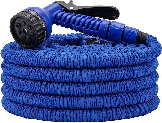 Avizar Expandable Garden Hose 30m Spray Gun Blue