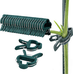 Set 20 Pflanzenstützen & Bindematerial Zola Tomaten Paprika Gurken Wiederverwendbare Wetterbeständige 4.5 X 3 Cm