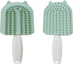 Femmit Silicone Soft Cat & Dog Brush Double Sided Grooming Hair Collection Comb Grey Femmit Silicone Soft Cat & Dog Brush Double Sided Grooming Hair Collection Comb Grey
