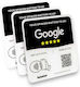 Tap Google Review Plate Tap Instant Reviews Compatible All Phones Reusable Smart Tap Nfc & Qr 12 X 12 Cm Mount Anywhere 3m Adhesive 3-pack