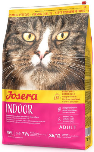 Josera Indoor Trockenfutter für Erwachsene kastrierte Katzen mit Geflügel Kartoffeln Fisch 10kg