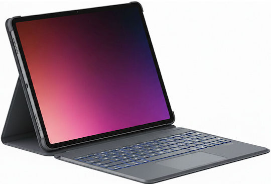 Inateck BK2007-13 Flip Cover with Keyboard in German Grey (iPad Air 13" 2024/2025/2026 / iPad Pro 2015 12.9" / iPad Pro 2017 12.9" / iPad Pro 2018 12.9" / iPad Pro 2021 12.9")
