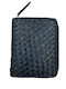 Leather Men's Wallet with RFID Blue