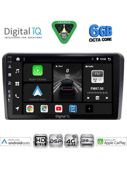 Digital IQ Car Audio System for Volkswagen Golf 1998-2003 (Bluetooth/USB/WiFi/GPS/Apple CarPlay/Android Auto) with 9" Touch Screen