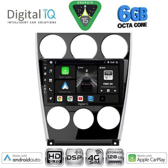 Digital IQ Ηχοσύστημα Αυτοκινήτου για Mazda 6 2005-2008 (Bluetooth/USB/WiFi/GPS/Apple-Carplay/Android-Auto) με Οθόνη Αφής 9"