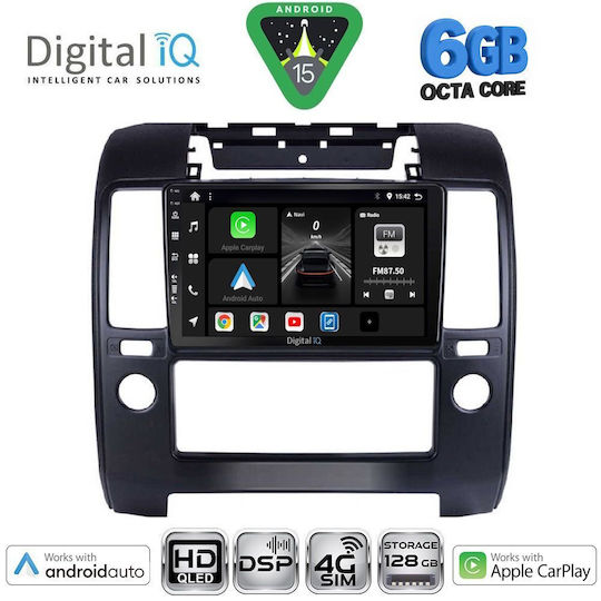 Digital IQ Car Audio System for Nissan Navara 2006-2011 with A/C Bluetooth USB WiFi GPS Apple CarPlay Android Auto with 9" Touch Screen