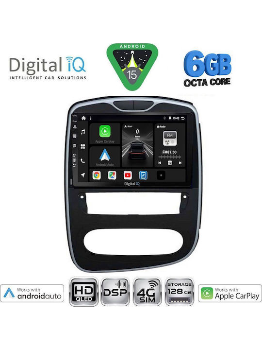 Digital IQ Car Audio System for Renault Clio 2016-2019 Bluetooth USB WiFi GPS Apple CarPlay Android Auto with 10" Touch Screen