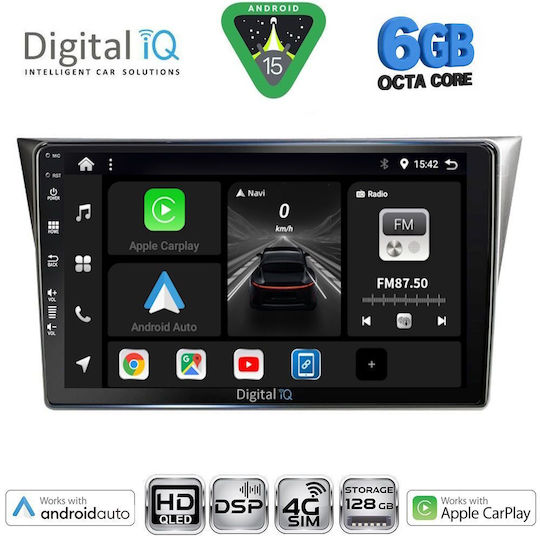 Digital IQ Car Audio System for Subaru Impreza 2002-2008 Bluetooth USB WiFi GPS Apple CarPlay Android Auto with 9" Touch Screen