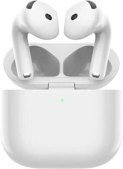 Wiwu Airbuds 4 ANC Bluetooth Handsfree Ακουστικά με Θήκη Φόρτισης Λευκά