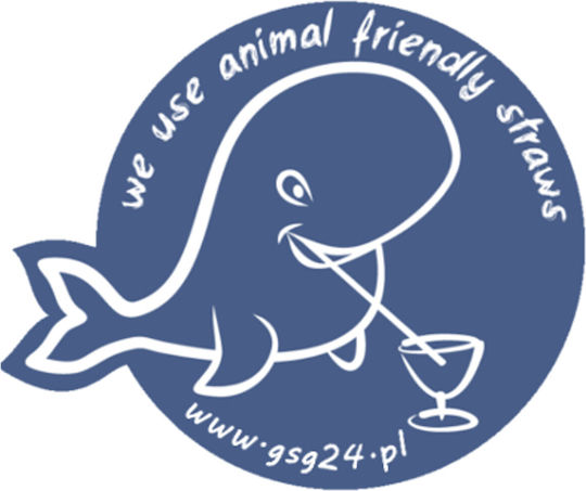 Door Sticker Premises Paper Straws We Use Animal Friendly Straws 12x10cm