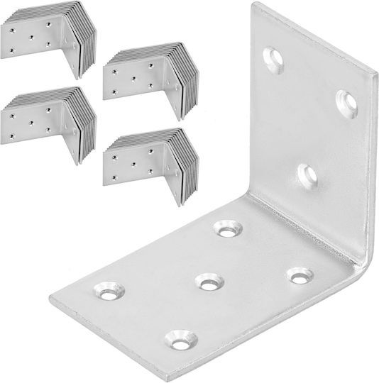 Kotarbau Conector de Construcție din Oțel Inoxidabil Galvanizat în Unghi de Dulgher 55 X 45 X 35 Mm Set 50 Bucăți