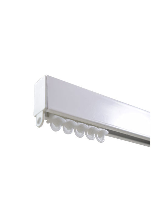 BetterHome Heavy Duty One-Way Curtain Track with Aluminum Mechanism in White Colour 250cm MHB-521011-250
