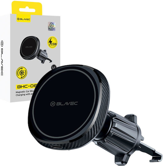 Blavec Car Holder Bhc-06b 15w Magnetic Induction Charging Active Cooling To Air Vent Bhc06b-mavib Black
