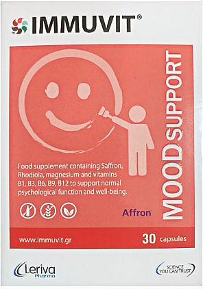 Leriva Pharma Immuvit Mood Support Special Food Supplement 30 Capsules
