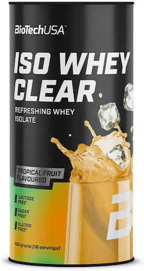 Biotech USA Iso Whey Zero Clear Proteinquelle Molke mit Geschmack Tropical Fruit 400g