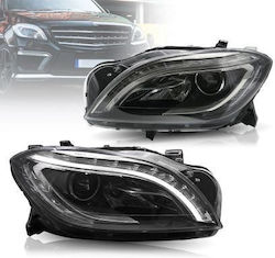 Фарове За Автомобил Mercedes ML W166 2011-2016 LED Черни Крушки H9 Комплект 2 Бройки Depo Фарове За Автомобил Mercedes ML W166 2011-2016 LED Черни Крушки H9 Комплект 2 Бройки Depo