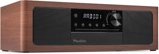 Audizio Ηχοσύστημα 2.0 Lunata SOHIF1040 50W με CD Player και Bluetooth Dark Wood - Black