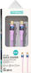 AGC Braided USB 2.0 Cable USB-C Male - USB-C Purple 1m CA-8815 2 Pieces