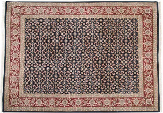Klassischer Handgefertigter Tabriz Herati Wohnzimmer Teppich 203x276 cm Decostar Blau
