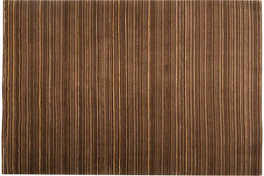 Modernes Wohnzimmer Teppich Silky Streifen Braun 171x241 cm Decostar Braun