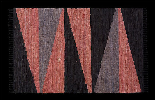 Covoare Living Patchwork Din Piele 120x180 Cm Decostar Roșu Negru