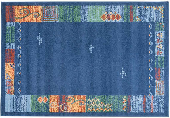 Synthetic Frize Rug 96-30 Blue 140x190 Decostar Blue