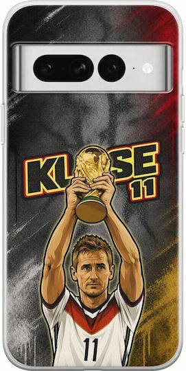 World Stars Collection Miroslav Klose Google Pixel 7 5G Flexible TPU Transparent Silicone Case