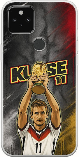World Stars Collection Miroslav Klose Google Pixel 4a 5G Flexible TPU Transparent Silicone Case