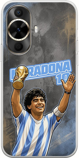 World Stars Collection Diego Maradona Huawei Nova 12s Flexible TPU Transparent Silicone Case