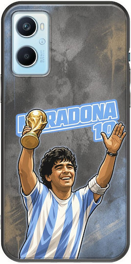 World Stars Collection Diego Maradona Oppo A96 4g Black TPU Black Silicone Case