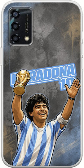 World Stars Collection Diego Maradona Case Oppo A94 5g Flexible TPU Transparent Silicone