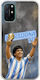 World Stars Collection Diego Maradona OnePlus 8 Flexible TPU Transparent Silicone Case