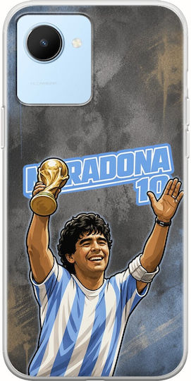 World Stars Collection Diego Maradona Realme Narzo 50i Prime Flexible TPU Transparent Silicone Case