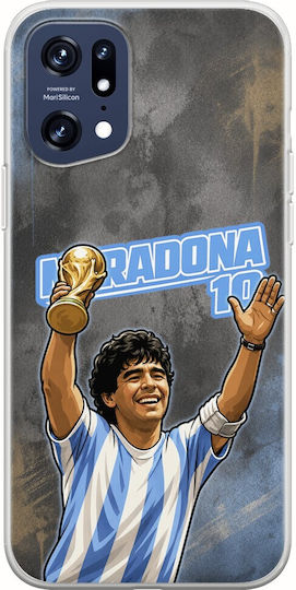 Θήκη World Stars Collection Diego Maradona Oppo Find X5 Pro 5g Flexible Tpu Διάφανη Σιλικόνη