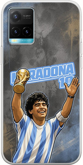 World Stars Collection Diego Maradona Vivo Y21s Flexible TPU Transparent Silicone Case