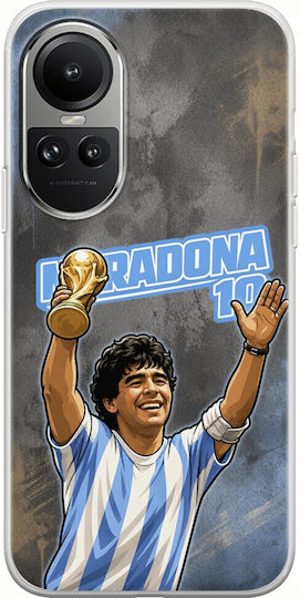 World Stars Collection Diego Maradona Case Oppo Reno 10 Pro 5g Flexible TPU Transparent Silicone