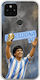 World Stars Collection Diego Maradona Google Pixel 4a 5G Flexible TPU Transparent Silicone Case