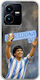 World Stars Collection Diego Maradona Vivo Y22s Flexible TPU Transparent Silicone Case