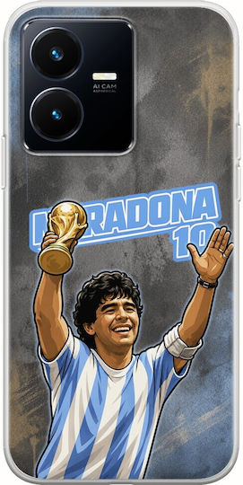 World Stars Collection Diego Maradona Vivo Y22s Flexible TPU Transparent Silicone Case