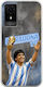 World Stars Collection Diego Maradona Tcl 501 Flexible TPU Transparent Silicone Case