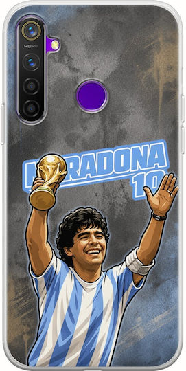 World Stars Collection Diego Maradona Realme 5 Pro Flexible TPU Transparent Silicone Case