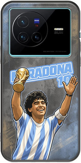 Калъф World Stars Collection Diego Maradona Vivo X80 Черен TPU Силикон