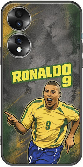 Handyhülle World Stars Collection Ronaldo Ehre 70 5g Schwarze TPU Mehrfarbige Silikon