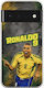 World Stars Collection Ronaldo Google Pixel 6 5G Flexible TPU Transparent Silicone Case