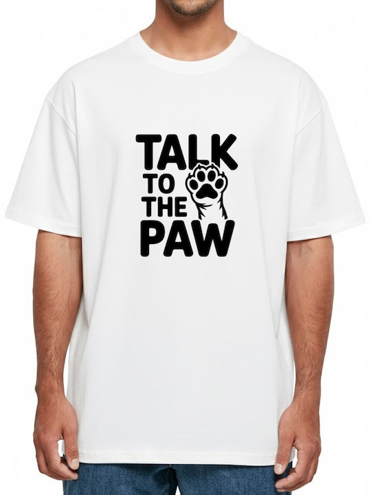 Oversized T-Shirt Talk To Paw Paw Print Pop Cul...