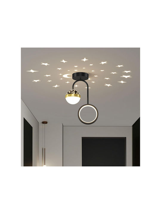 Jiju Lumini Suspendate Negru LED 25x25x28cm